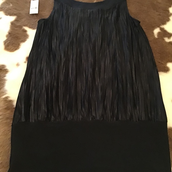 NWT A. Byers Sequined Neck Tank -Black - Picture 8 of 8